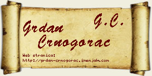 Grdan Crnogorac vizit kartica